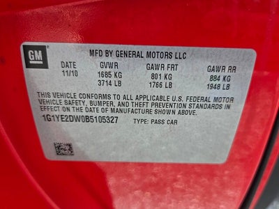 2011 Chevrolet Corvette Base 1LT