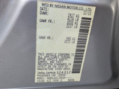 2016 Nissan Altima 2.5 S