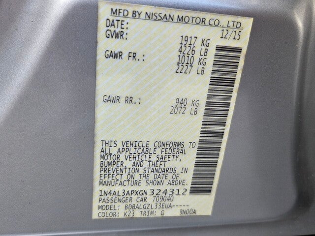 2016 Nissan Altima 2.5 S