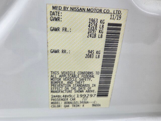 2020 Nissan Altima 2.5 S