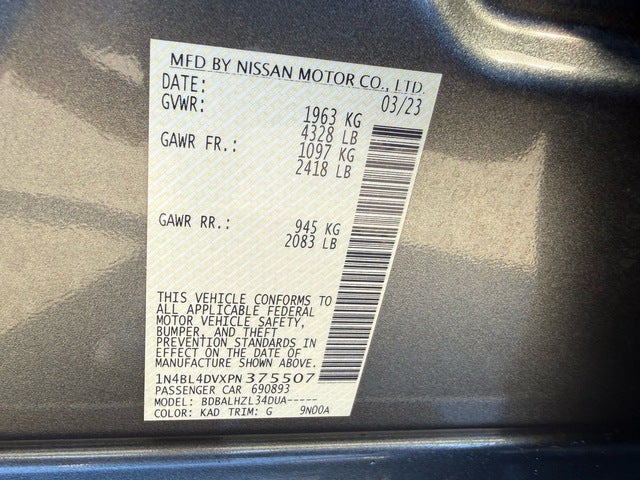 2023 Nissan Altima 2.5 SV