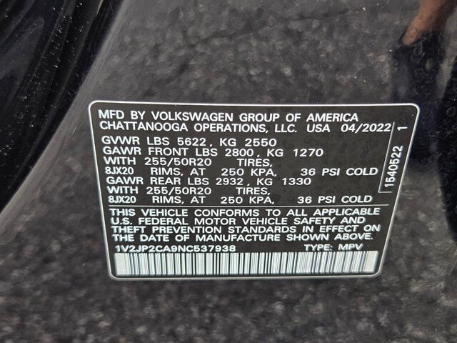 2022 Volkswagen Atlas 2.0T SE w/Technology