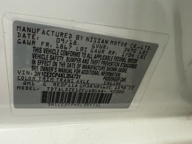 2019 Nissan Versa Note SV