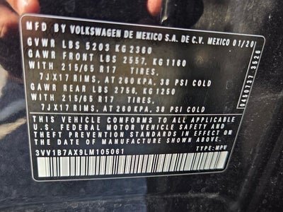 2020 Volkswagen Tiguan 2.0T S