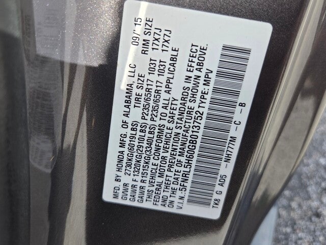 2016 Honda Odyssey EX-L