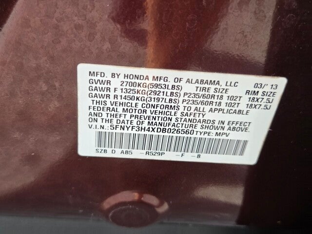 2013 Honda Pilot EX