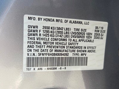 2019 Honda Pilot Elite