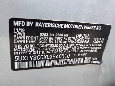 2020 BMW X3 sDrive30i