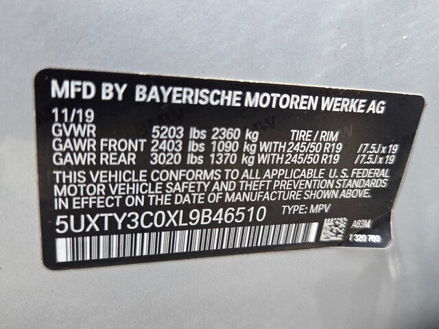 2020 BMW X3 sDrive30i