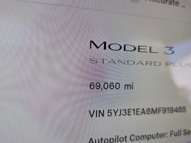 2021 Tesla Model 3 Standard Range Plus