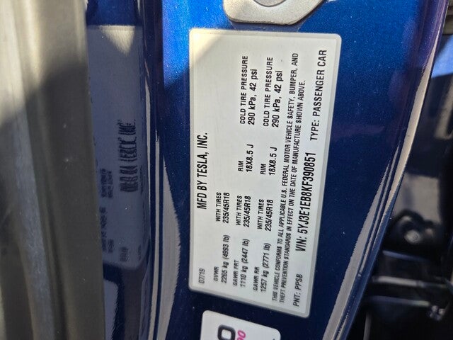 2019 Tesla Model 3 Long Range