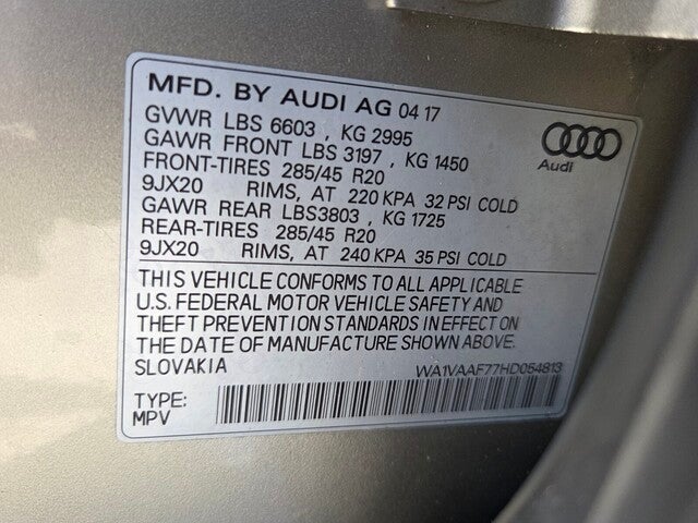 2017 Audi Q7 3.0T Prestige quattro